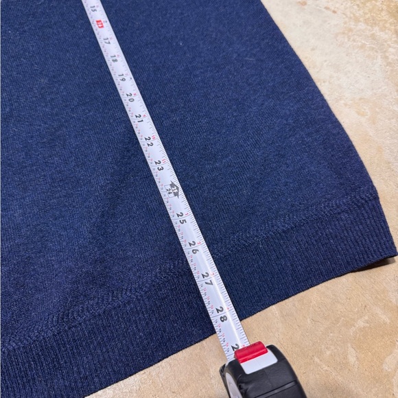 NICE John Nordstrom 100% Pure Cashmere Blue V-Neck Sweater Men’s XXL Pullover - Picture 3 of 4